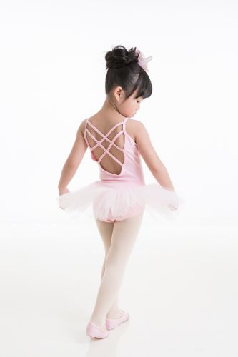 美背雙交叉連身網紗裙