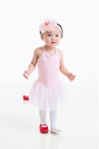 雙色編織連身舞裙