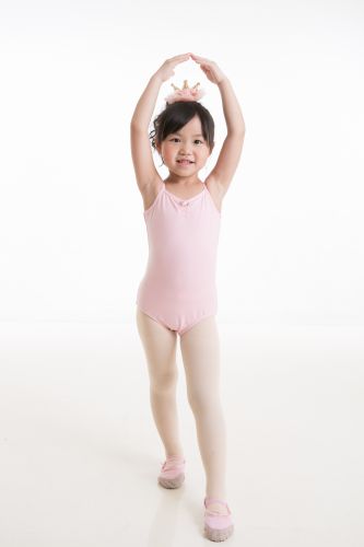 前胸抓皺交叉美背連身舞衣